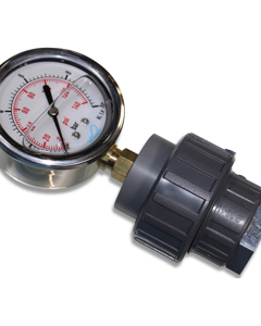 Manometer 0-10 bar w/diaphragm seal lower connect. 1/2"fm